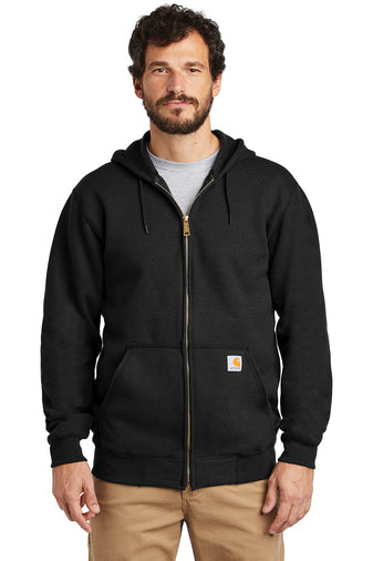 carhartt midweight hooded zip front sweatshirt black