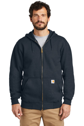 carhartt midweight hooded zip front sweatshirt new navy