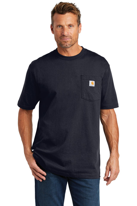 carhartt tall workwear pocket short sleeve t shirt navy