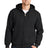 heavyweight full zip hooded sweatshirt with thermal lining black
