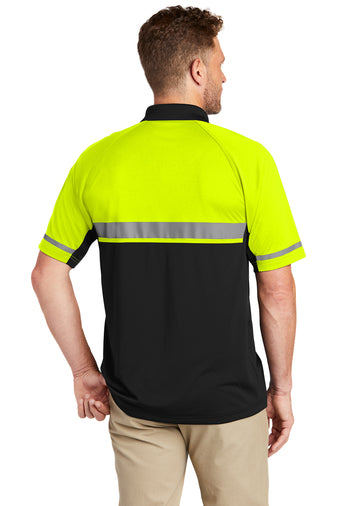 select lightweight snag-proof enhanced visibility polo cs423 safety yellow black