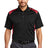 select snag proof two way colorblock pocket polo black red