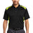 select snag proof two way colorblock pocket polo black shock green