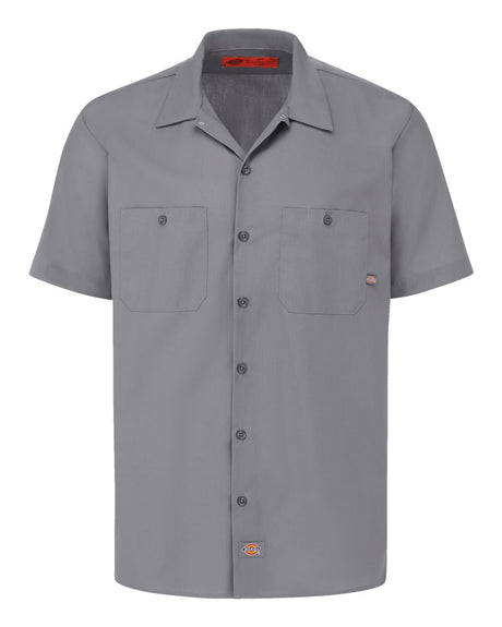 dickies industrial short sleeve work shirt graphite grey