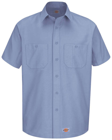 dickies short sleeve work shirt tall light blue