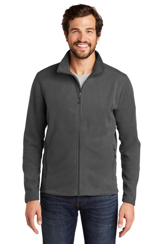 full-zip microfleece jacket eb224 grey steel