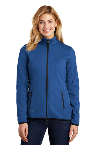 ladies dash full-zip fleece jacket eb243 cobalt blue