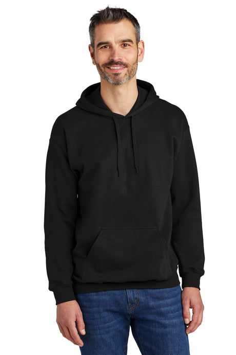 softstyle pullover hooded sweatshirt black