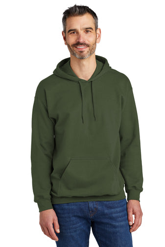 softstyle pullover hooded sweatshirt military green
