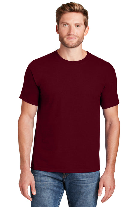beefy t 100 cotton t shirt maroon