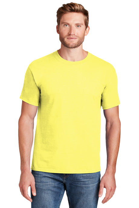 beefy t 100 cotton t shirt yellow