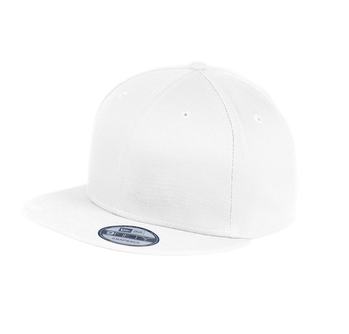 cap flat bill hat snapback white