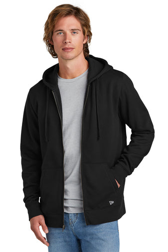 comeback fleece full zip hoodie black