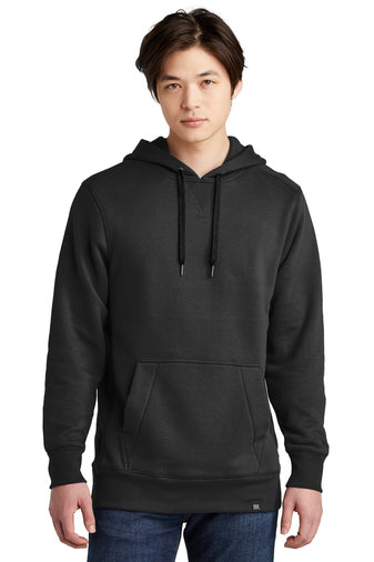french terry pullover hoodie black