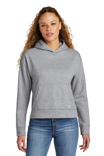 ladies comeback fleece pullover hoodie athletic heather