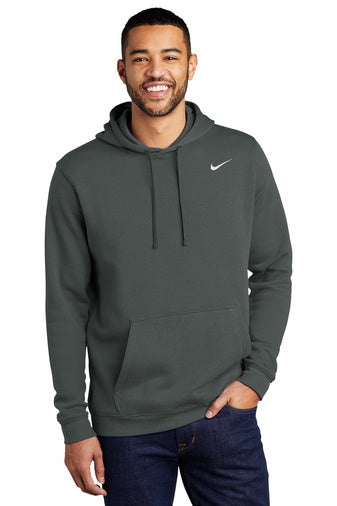 club fleece pullover hoodie anthracite
