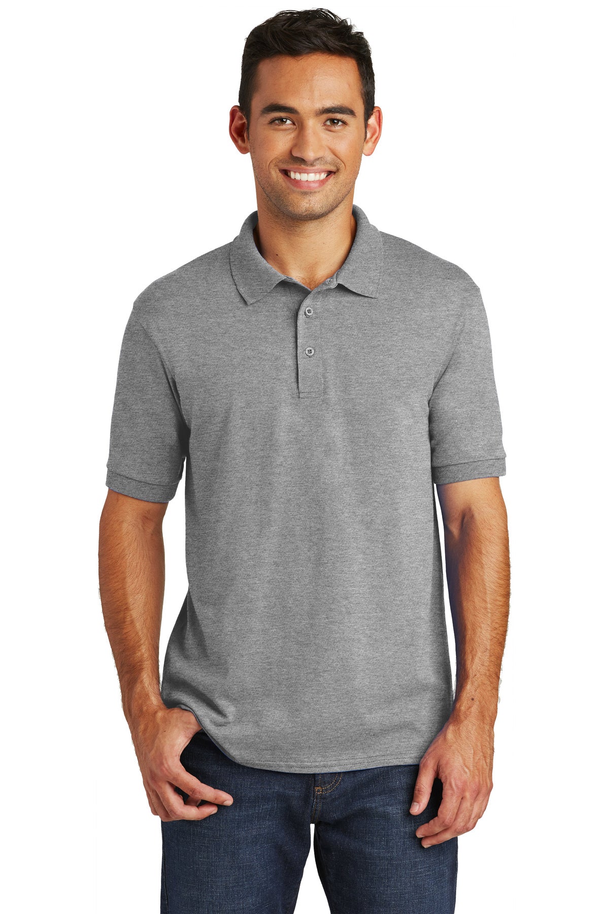 core blend jersey knit polo athletic heather