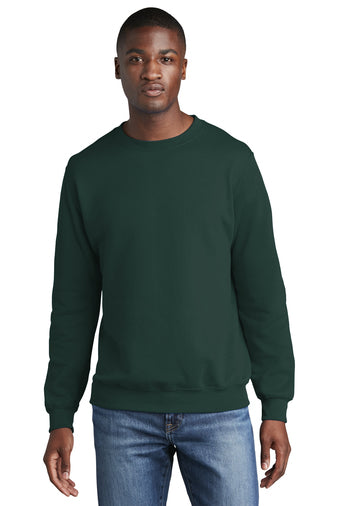 core fleece crewneck sweatshirt dark green