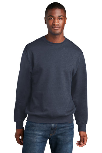 core fleece crewneck sweatshirt heather navy