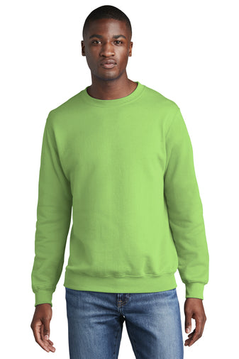 core fleece crewneck sweatshirt lime