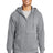 essential fleece full zip hooded sweatshirt athletic heather