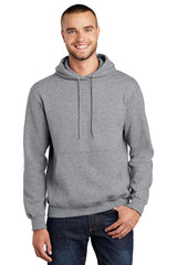 essential fleece pullover hooded sweatshirt athletic heather