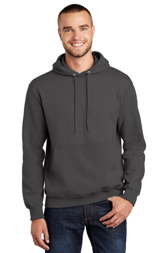 essential fleece pullover hooded sweatshirt charcoal