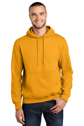 essential fleece pullover hooded sweatshirt gold