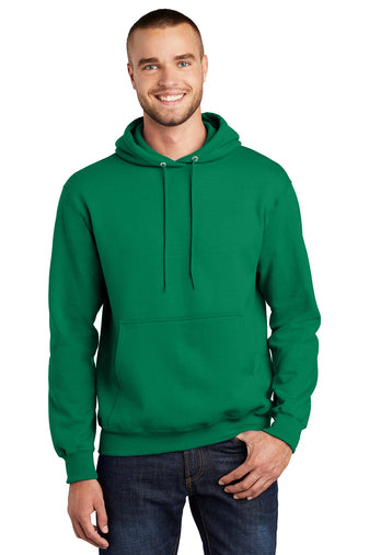 essential fleece pullover hooded sweatshirt kelly green