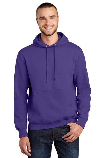 essential fleece pullover hooded sweatshirt purple
