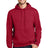 essential fleece pullover hooded sweatshirt red