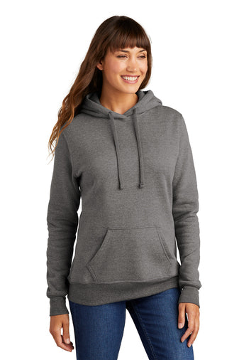ladies core fleece pullover hooded sweatshirt graphite heather