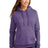 ladies core fleece pullover hooded sweatshirt heather purple