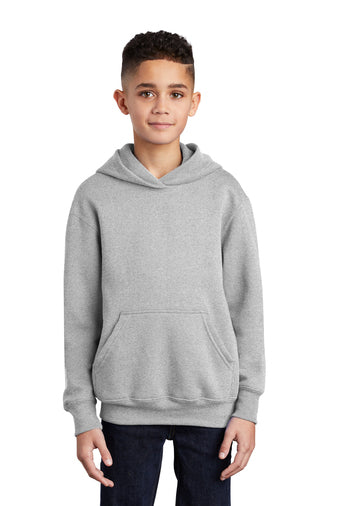 youth core fleece pullover hooded sweatshirt ash