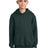 youth core fleece pullover hooded sweatshirt dark green
