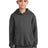 youth core fleece pullover hooded sweatshirt dark heather grey