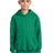 youth core fleece pullover hooded sweatshirt kelly green