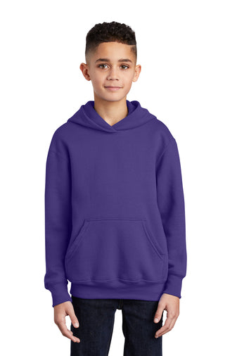 youth core fleece pullover hooded sweatshirt purple