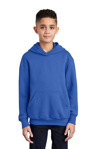 youth core fleece pullover hooded sweatshirt royal