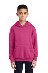 youth core fleece pullover hooded sweatshirt sangria