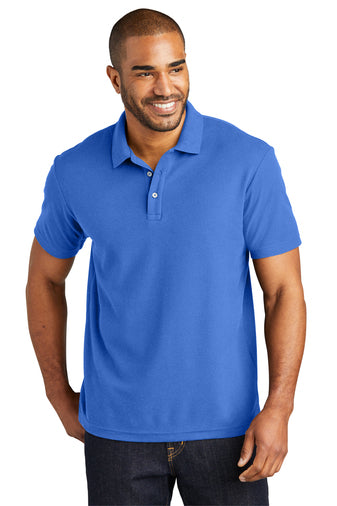 c free cotton blend pique polo true blue