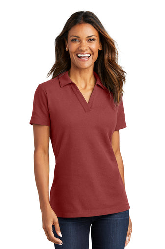 ladies c free cotton blend pique polo garnet