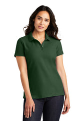 ladies core classic pique polo deep forest green