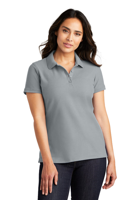 ladies core classic pique polo gusty grey
