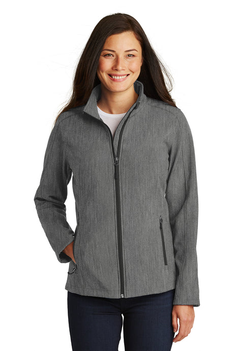 ladies core soft shell jacket pearl grey heather
