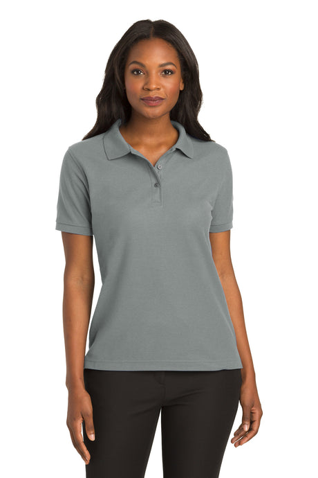 ladies silk touch polo cool grey