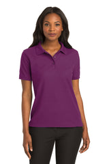 ladies silk touch polo deep berry