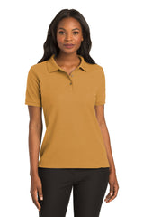 ladies silk touch polo gold