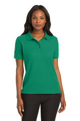 ladies silk touch polo kelly green