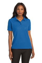 ladies silk touch polo strong blue